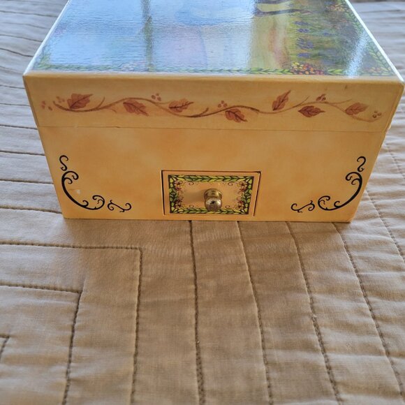 Reeves Enchantments Horse Mirrored Lid Jewelry Box with 4 Lower Drawers - Picture 3 of 9